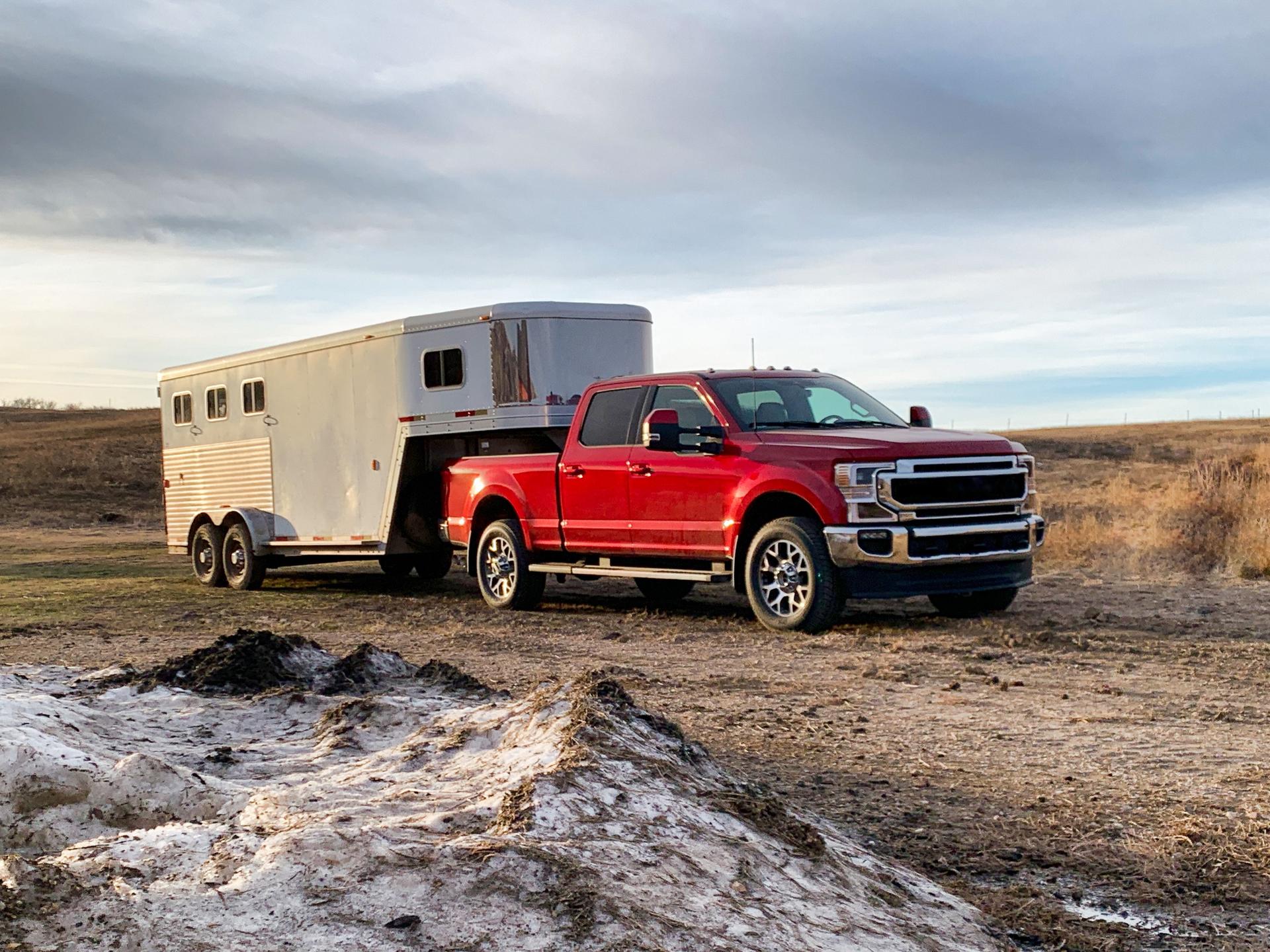 Pickup and Horse Trailer repaired by Alberts Road Service